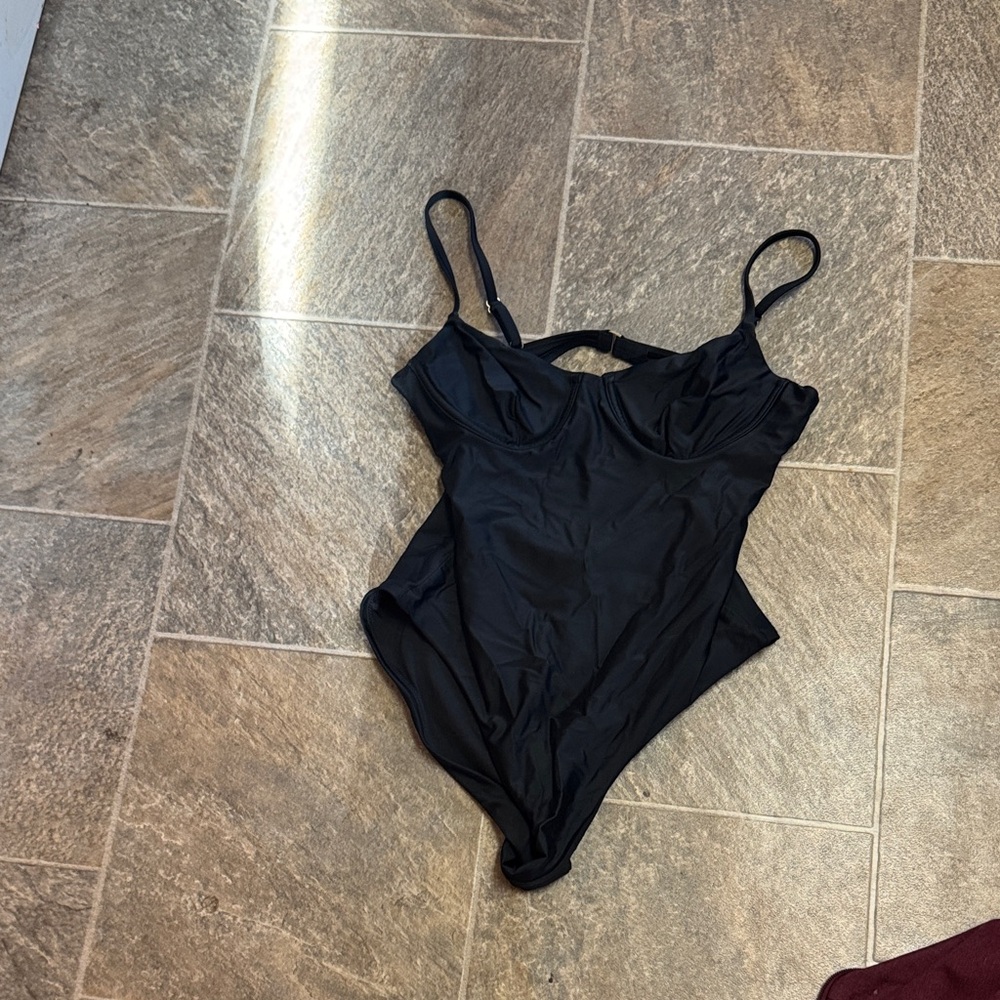 Black One-Piece Swimsuit